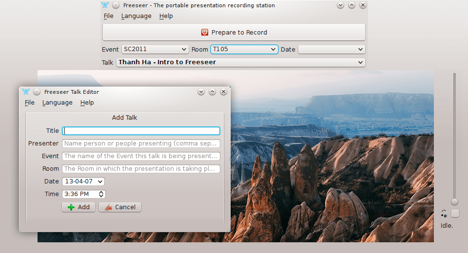 freeseer open source screen recorder interface